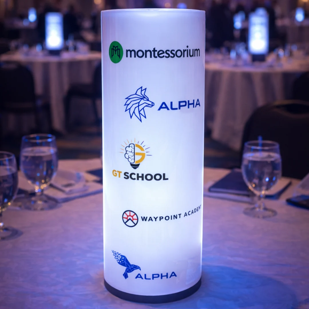 Multi-sponsor illuminated centerpiece
